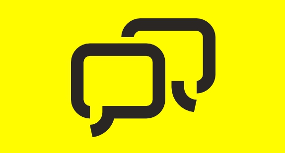 Symbol zwei Sprechblasen